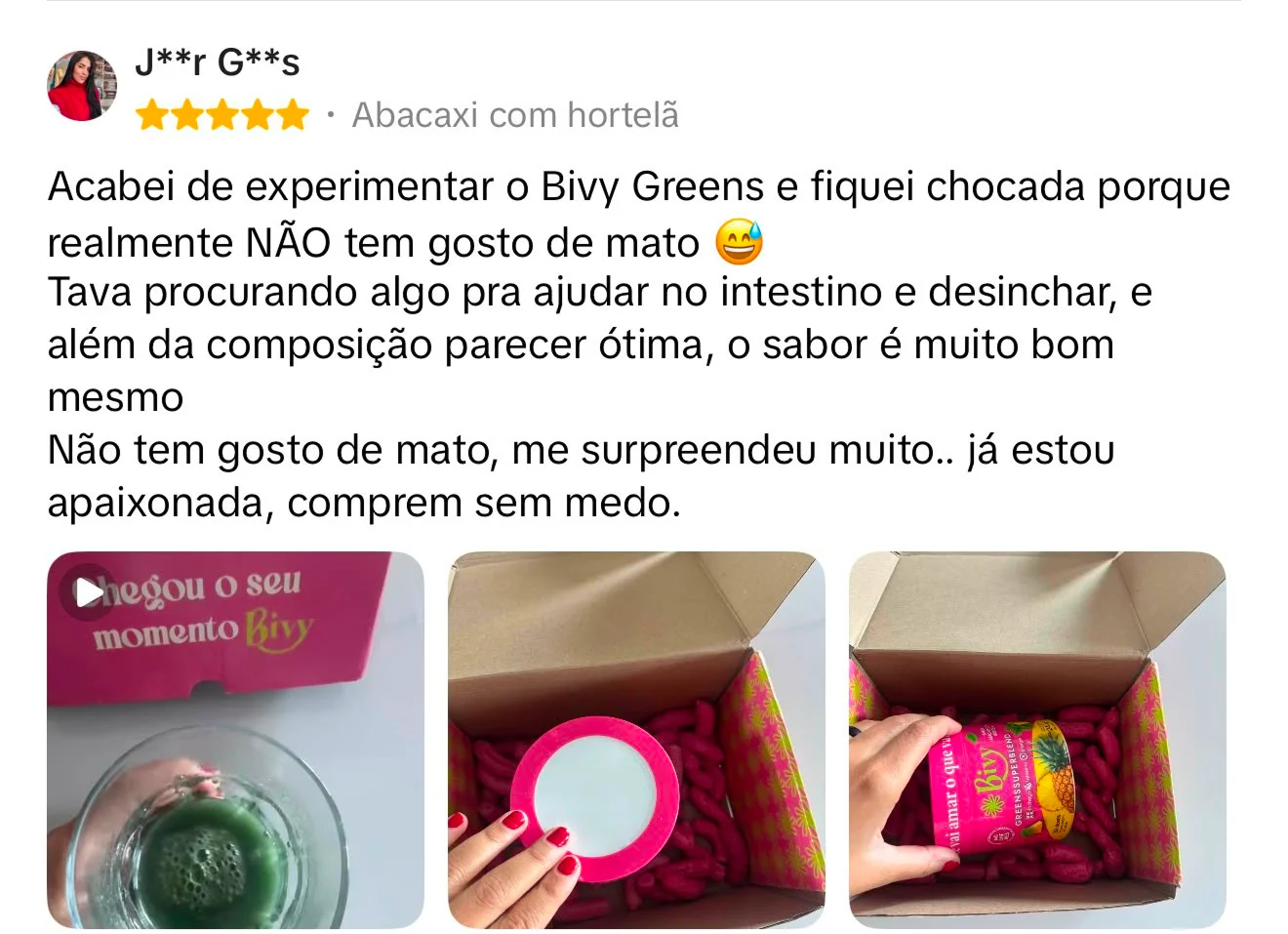 Depoimento 15 de cliente da Bivy