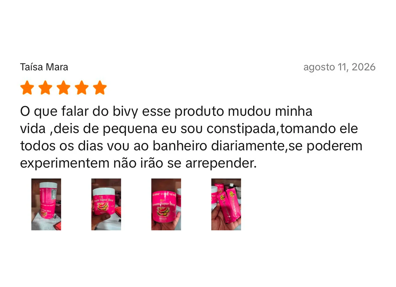 Depoimento 7 de cliente da Bivy